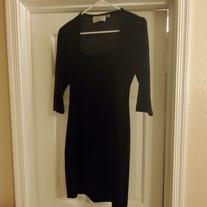 Euc Black velvet dress medium